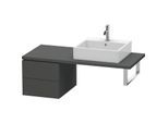 Duravit L-Cube Unterschrank LC583604949 42 x 54,7 cm, graphit matt, für Konsole, 2 Schubkästen