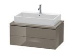 Duravit L-Cube Waschtisch-Unterschrank LC581808989 92 x 54,7 cm, flannel grey hochglanz, für Konsole, 2 Schubkästen