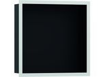 hansgrohe XtraStoris Wandnische 56098700 30x30x10cm, mit Designrahmen, mattschwarz, mattweiß