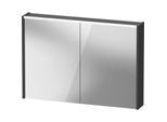 Duravit D-Code Spiegelschrank Verspiegelt DC7107049490000 1000x700x148, Graphit Matt, Steckdose, LED Beleuchtung