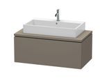 Duravit L-Cube Waschtisch-Unterschrank LC581409090 102 x 54,7 cm, flannel grey seidenmatt, für Konsole, 1Auszug