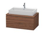Duravit L-Cube Waschtisch-Unterschrank LC581802121 92 x 54,7 cm, nussbaum dunkel, für Konsole, 2 Schubkästen
