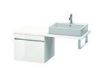 Duravit DuraStyle Waschtisch-Unterschrank DS533302243 60 x 54,8 cm, weiß hochglanz/basalt matt, für Konsole, 1 Auszug