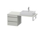 Duravit DuraStyle Waschtisch-Unterschrank DS533700707 50 x 54,8 cm, betongrau matt, für Konsole, 2 Schubkästen