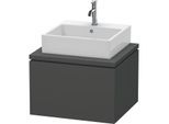 Duravit L-Cube Waschtisch-Unterschrank LC581004949 62 x 54,7 cm, graphit matt, für Konsole, 1Auszug