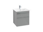 Villeroy und Boch Venticello Waschtisch-Unterschrank A92301RA 55,3 x 59 x 50,2 cm, Griff Chrom, Glass Glossy Grey