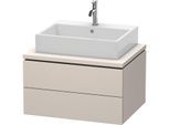 Duravit L-Cube Waschtisch-Unterschrank LC581609191 72 x 54,7 cm, taupe matt, für Konsole, 2 Schubkästen
