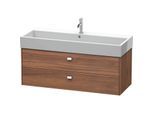 Duravit Brioso Waschtischunterbau BR415701079 1184x459mm, Nussbaum Natur/Chrom, 2 Auszüge
