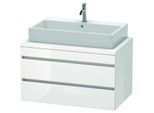 Duravit DuraStyle Waschtisch-Unterschrank DS531802243 90 x 54,8 cm, weiß hochglanz/basalt matt, für Konsole, 2 Schubkästen