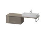 Duravit L-Cube Unterschrank LC583908989 82 x 54,7 cm, flannel grey hochglanz, für Konsole, 2 Schubkästen