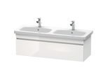 Duravit DuraStyle Waschtisch-Unterschrank DS639802218 123x44,8x39,8cm, 1 Auszug, Becken links/rechts, weiß hochglanz/weiß matt