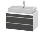 Duravit DuraStyle Waschtisch-Unterschrank DS531804918 90 x 54,8 cm, graphit matt/weiß matt, für Konsole, 2 Schubkästen