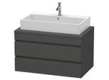 Duravit DuraStyle Waschtisch-Unterschrank DS531804949 90 x 54,8 cm, graphit matt, für Konsole, 2 Schubkästen