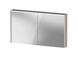 Duravit D-Code Spiegelschrank Verspiegelt DC7108091912000 1200x700x148, Taupe Matt, Steckdose J, LED Beleuchtung
