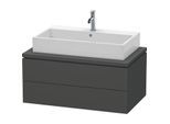 Duravit L-Cube Waschtisch-Unterschrank LC581804949 92 x 54,7 cm, graphit matt, für Konsole, 2 Schubkästen