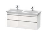 Duravit DuraStyle Waschtisch-Unterschrank DS649802218 123x44,8x61cm, 2 Auszüge, Becken links/rechts, weiß hochglanz/weiß matt