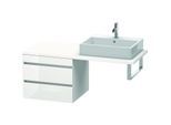 Duravit DuraStyle Waschtisch-Unterschrank DS533801843 60 x 54,8 cm, weiß matt/basalt matt, für Konsole, 2 Schubkästen