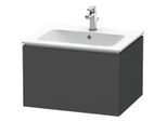 Duravit L-Cube Waschtischunterbau LC614004949 Graphit Matt, 62x40x48,1cm, 1 Auszug, wandhängend