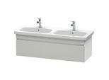Duravit DuraStyle Waschtisch-Unterschrank DS639800718 123x44,8x39,8cm, 1 Auszug, Becken links/rechts, betongrau/weiß matt