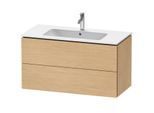 Duravit L-Cube Waschtisch-Unterschrank LC624203030 102 x 48,1 cm, Eiche natur, 2 Schubkästen, wandhängend