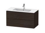 Duravit L-Cube Waschtischunterbau LC624206969 Nussbaum gebürstet, 102x55,5x48,1cm, 2 Schubladen