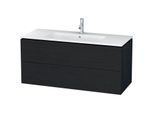 Duravit L-Cube Waschtisch-Unterschrank LC624301616 122 x 48,1 cm, Eiche schwarz, 2 Schubkästen, wandhängend