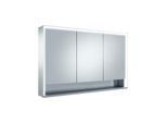 Keuco Royal Lumos Spiegelschrank 14305171304 1200x735x165mm, silber-eloxiert, Spiegelheizung, 3 kurze Türen, Wandvorbau