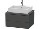 Duravit L-Cube Waschtisch-Unterschrank LC581604949 72 x 54,7 cm, graphit matt, für Konsole, 2 Schubkästen