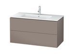 Duravit L-Cube Waschtischunterbau LC624204343 Basalt Matt, 102x55,5x48,1cm, 2 Schubladen