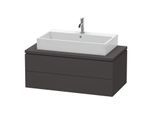Duravit L-Cube Waschtisch-Unterschrank LC581908080 102 x 54,7 cm, graphit supermatt, für Konsole, 2 Schubkästen