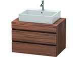 Duravit DuraStyle Waschtisch-Unterschrank DS531707979 80 x 54,8 cm, nussbaum natur, für Konsole, 2 Schubkästen