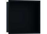 hansgrohe XtraStoris Wandnische 56098670 30x30x10cm, mit Designrahmen, mattschwarz, mattschwarz