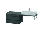 Duravit DuraStyle Waschtisch-Unterschrank DS533904949 80 x 54,8 cm, graphit matt, für Konsole, 2 Schubkästen