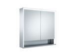 Keuco Royal Lumos Spiegelschrank 14307171305 700 x 735 x 165 mm, Wandvorbau, silber eloxiert, 2 kurze Türen, Spiegelheizung