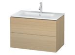 Duravit L-Cube Waschtischunterbau LC624107171 Mediterrane Eiche, 82x55,5x48,1cm, 2 Schubladen