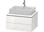 Duravit L-Cube Waschtisch-Unterschrank LC581608585 72 x 54,7 cm, weiß hochglanz, für Konsole, 2 Schubkästen