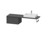 Duravit L-Cube Unterschrank LC585404949 72 x 54,7 cm, graphit matt, für Konsole, 1 Auszug