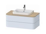 Duravit Happy D.2 Waschtisch-Unterschrank HP497109797 40,8 x 100 x 55 cm, 2 Schubkästen, für Aufsatzbecken, lichtblau seidenmatt