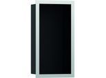 hansgrohe XtraStoris Wandnische 56095800 30x15x10cm, mit Designrahmen, mattschwarz, Edelstahl optic