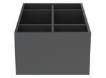 Ideal Standard Conca Aufbewahrungsbox T3979Y2 groß, 240 x 370 x 147 mm, 6 Fächer, Anthrazit matt