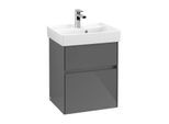 Villeroy & Boch Collaro Waschtischunterschrank C00600FP 46x54,6x37,4cm, Glossy Grey