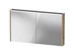 Duravit D-Code Spiegelschrank Verspiegelt DC7108055551000 1200x700x148, Eiche Marmoriert Matt, Steckdose E, LED Beleuchtung