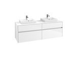 Villeroy & Boch Collaro Waschtischunterschrank C02400MS 160x54,8x50cm, für 2 Waschtische, White Matt