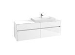 Villeroy & Boch Collaro Waschtischunterschrank C02700DH 160x54,8x50cm, Waschtisch rechts, Glossy White