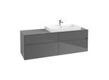 Villeroy & Boch Collaro Waschtischunterschrank C02700FP 160x54,8x50cm, Waschtisch rechts, Glossy Grey