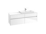 Villeroy & Boch Collaro Waschtischunterschrank C02700MS 160x54,8x50cm, Waschtisch rechts, White Matt