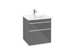 Villeroy und Boch Venticello Waschtisch-Unterschrank A92302FP 55,3 x 59 x 50,2 cm, Griff White, Glossy Grey