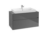 Villeroy & Boch Collaro Waschtischunterschrank C02000FP 100x54,8x50cm, Waschtisch mittig, Glossy Grey