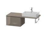 Duravit L-Cube Unterschrank LC583308989 62 x 54,7 cm, flannel grey hochglanz, für Konsole, 1 Auszug