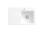 Villeroy und Boch Subway Style 45 Einbauspüle 334702RW rechts, mit Ablaufgarnitur, Excenterbetätigung, stone white CeramicPlus, 78 x 51 cm
